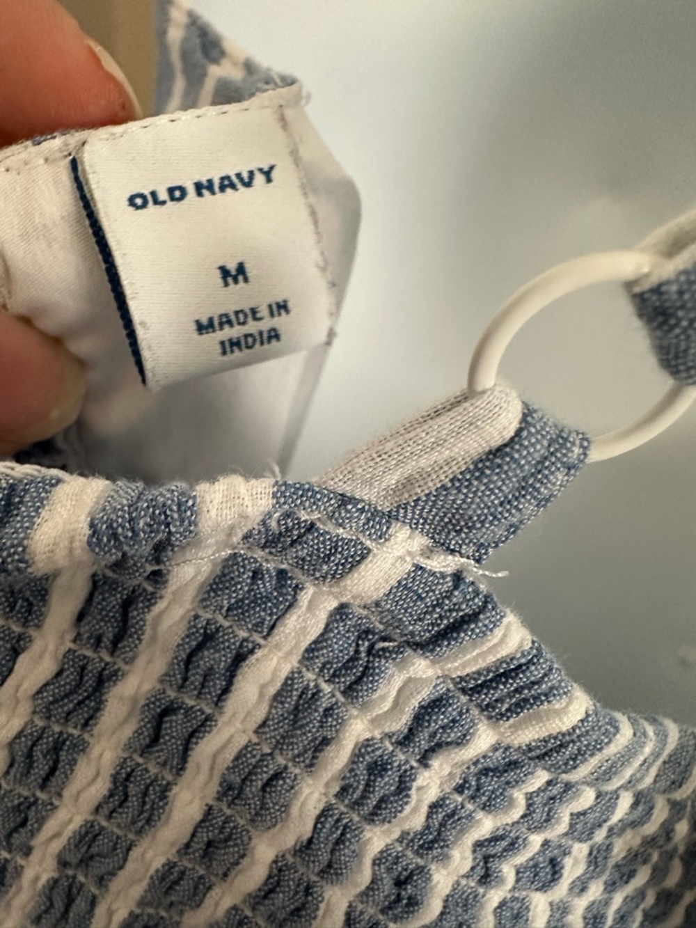Old Navy Blue and White Striped Sleeveless Maxi Dress - Picture 3 of 3